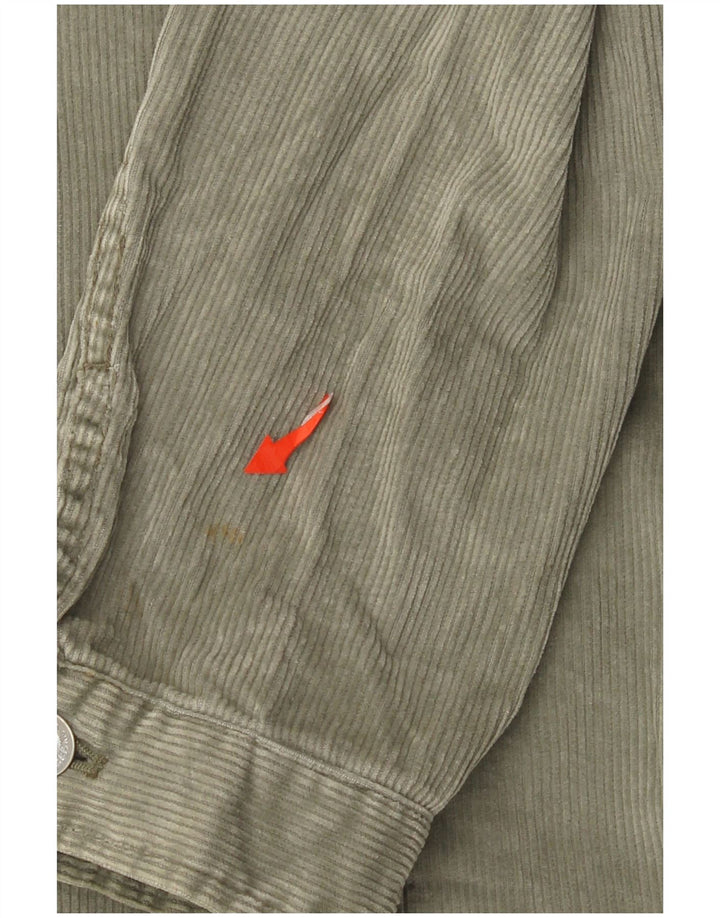 Damska kurtka sztruksowa Eddie Bauer UK 16, duża, zielona bawełna