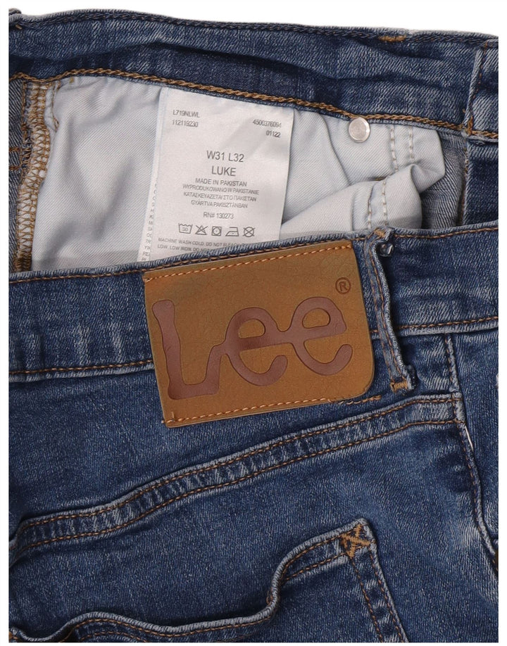 Damskie jeansy Lee Luke Slim W31 L32 Niebieskie bawełniane