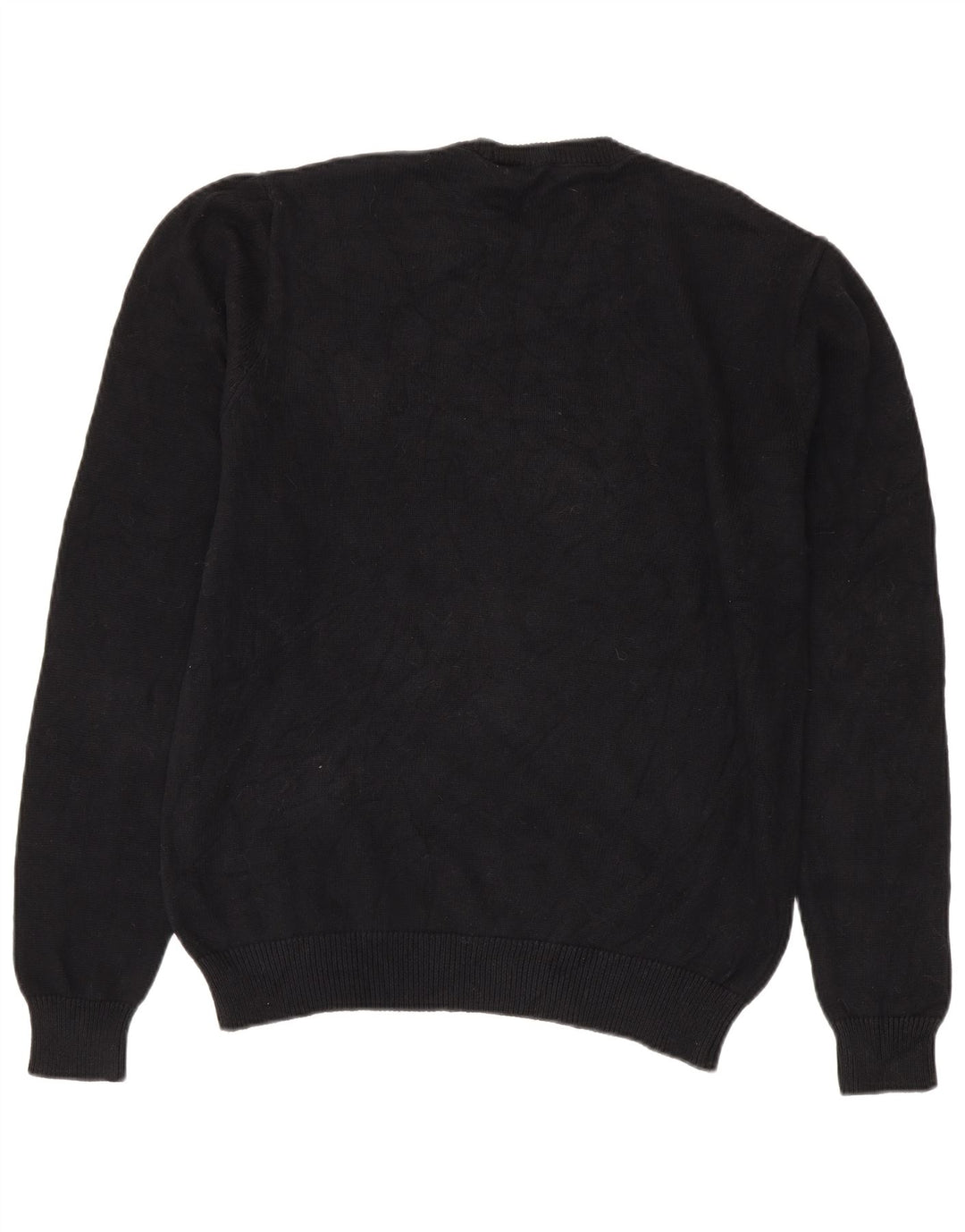 Męski sweter z wycięciem pod szyją Chaps, duży, czarny, bawełniany