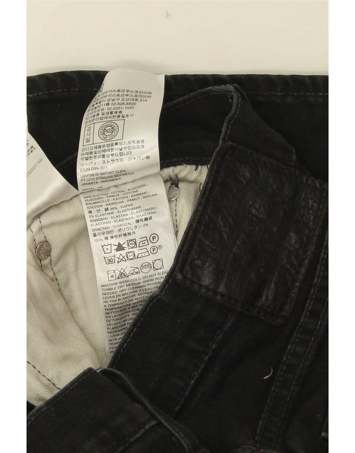 Damskie proste dżinsy Levi's W32 L30 Czarna bawełna