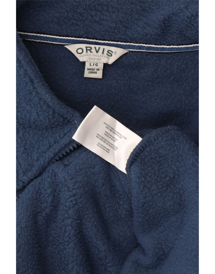 ORVIS Mens Fleece Jacket UK 40 Large Blue Polyester Vintage Orvis and Second-Hand Orvis from Messina Hembry 
