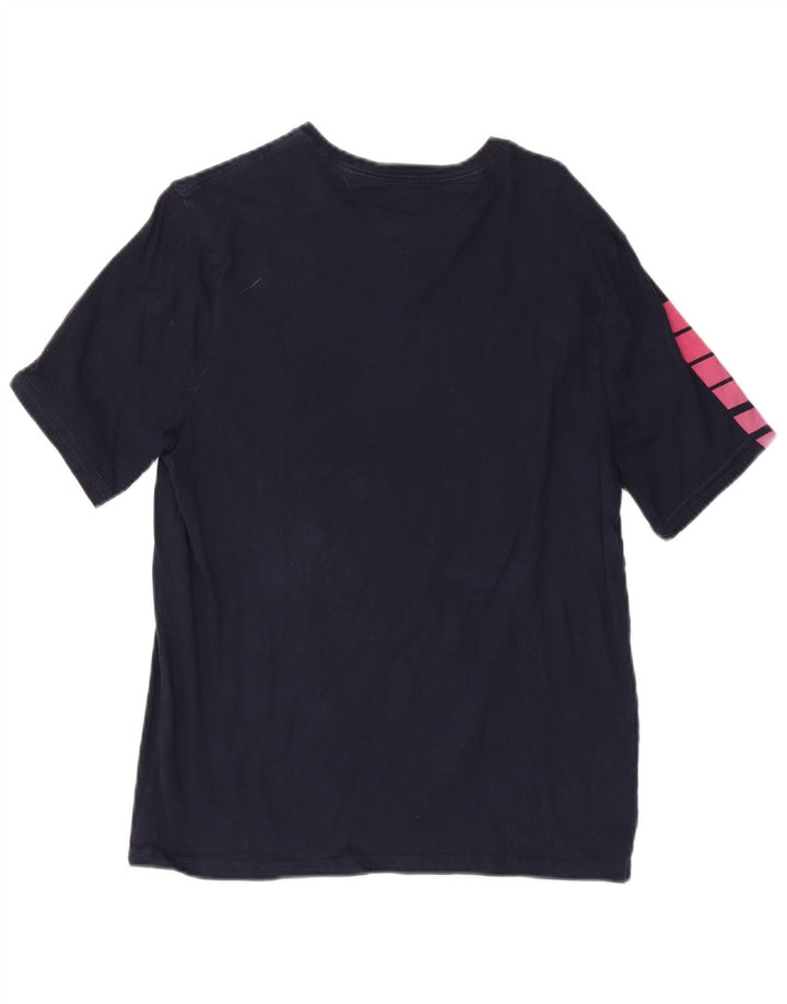 Męski T-shirt z grafiką Tommy Hilfiger, mały, granatowy, bawełniany