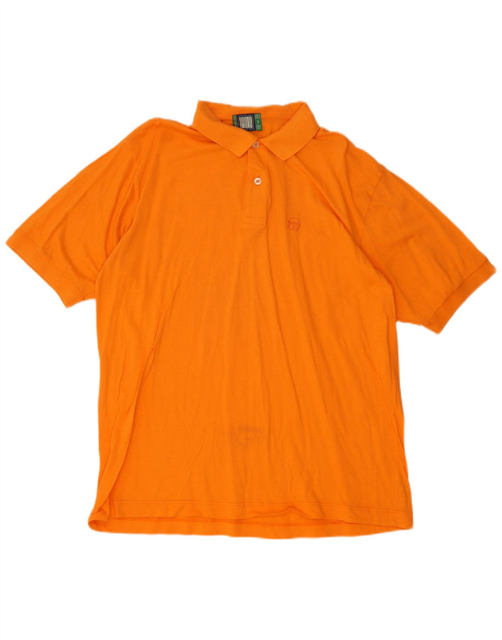 Męska koszulka polo Sergio Tacchini XL, pomarańczowa, bawełniana