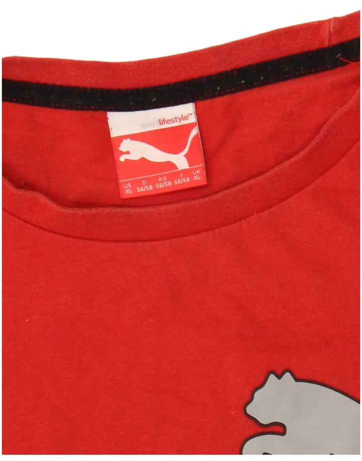 Męska koszulka z grafiką Puma XL, czerwona