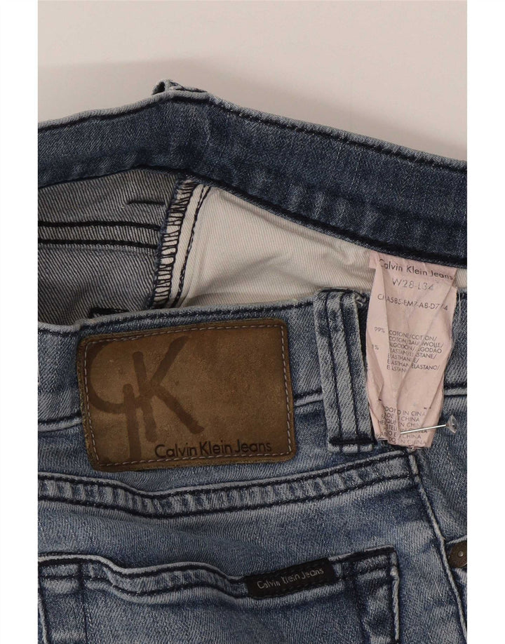 Jeansy Calvin Klein Męskie Slim W28 L34 Niebieskie bawełniane