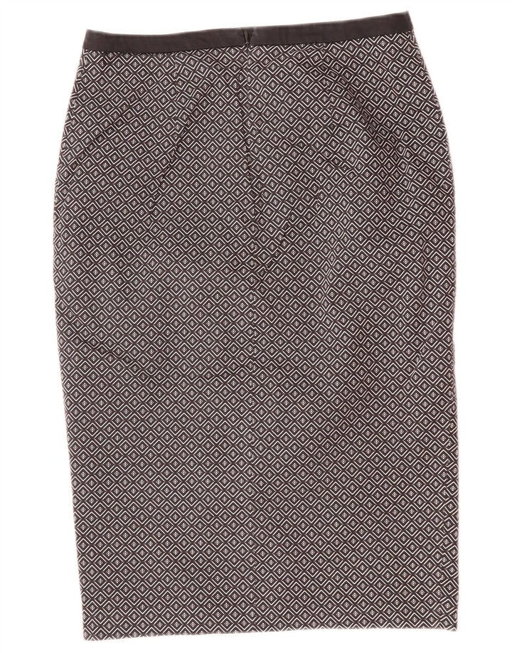 Damska spódnica midi Oasis UK 10 Small W29 Czarna geometryczna