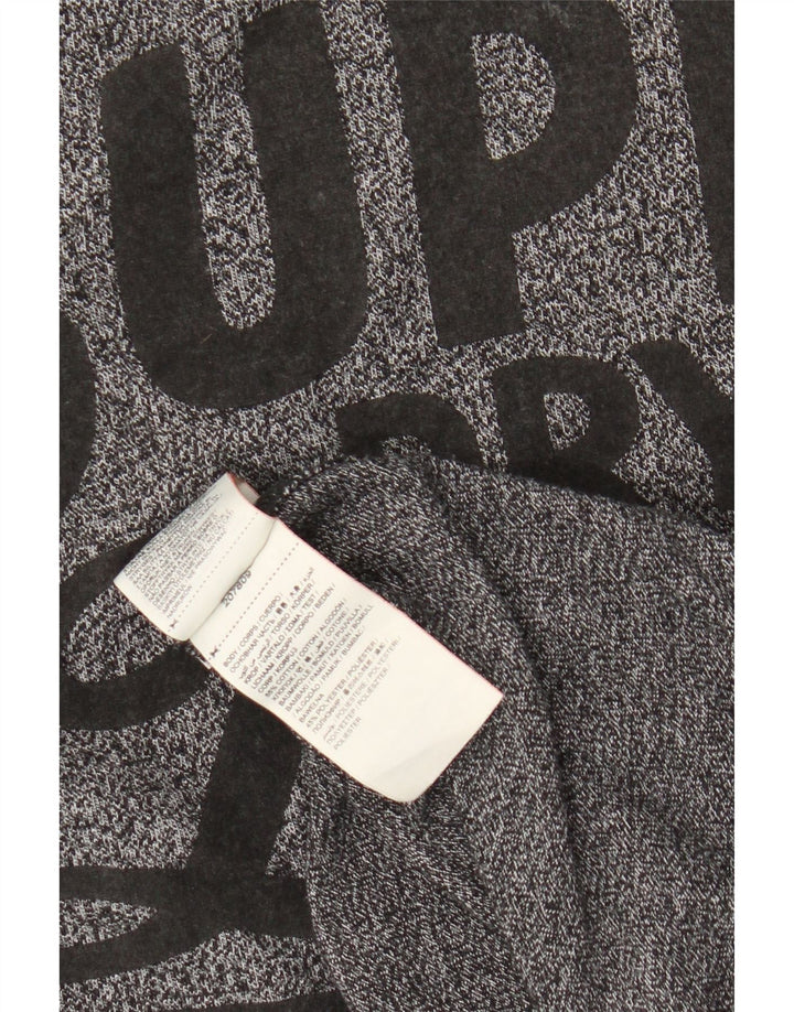 Męski T-shirt z grafiką Superdry, mały, szary, bawełniany w plamki