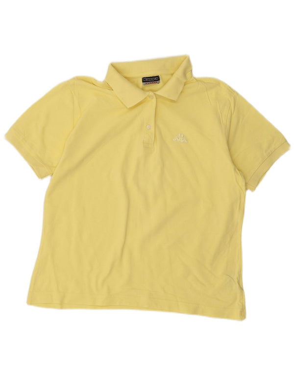 KAPPA Womens Polo Shirt UK 18 XL Yellow Cotton
