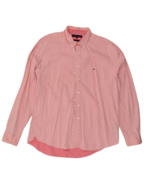 Męska koszula Tommy Hilfiger New York Fit 2XL, różowa, bawełniana