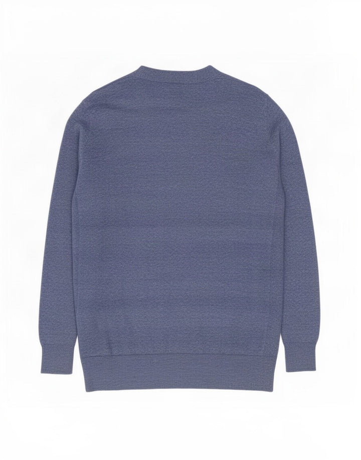 Marks & Spencer Damski sweter rozpinany UK 12, średni niebieski, nakrapiany