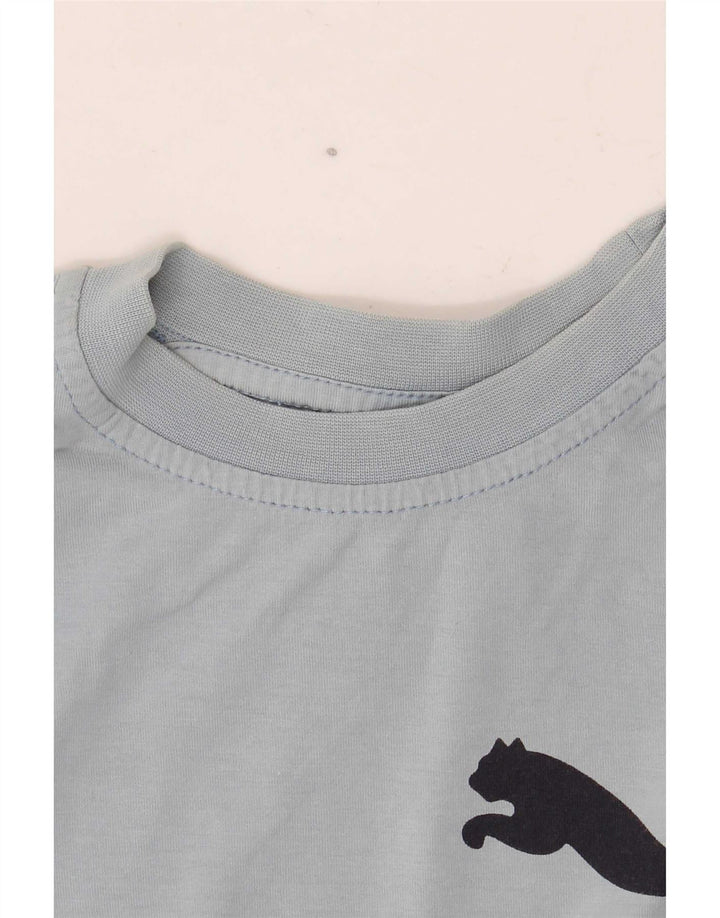 Chłopięcy T-shirt z grafiką Puma, 9-10 lat, szary