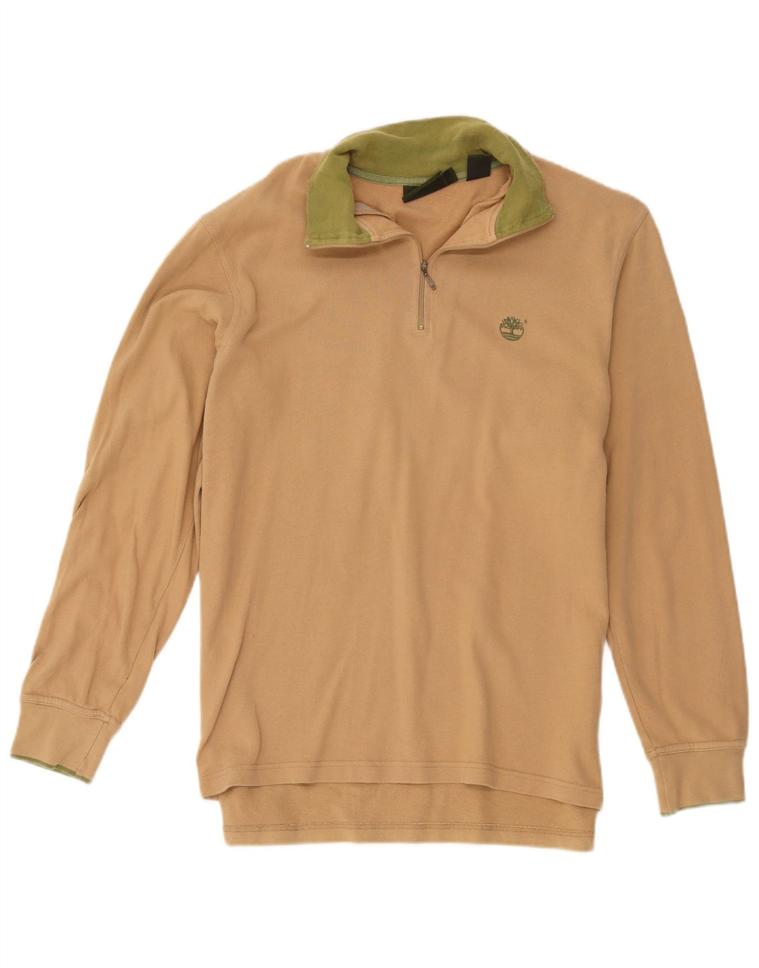 Męska bluza z zamkiem błyskawicznym Timberland, mała, beżowa, bawełniana