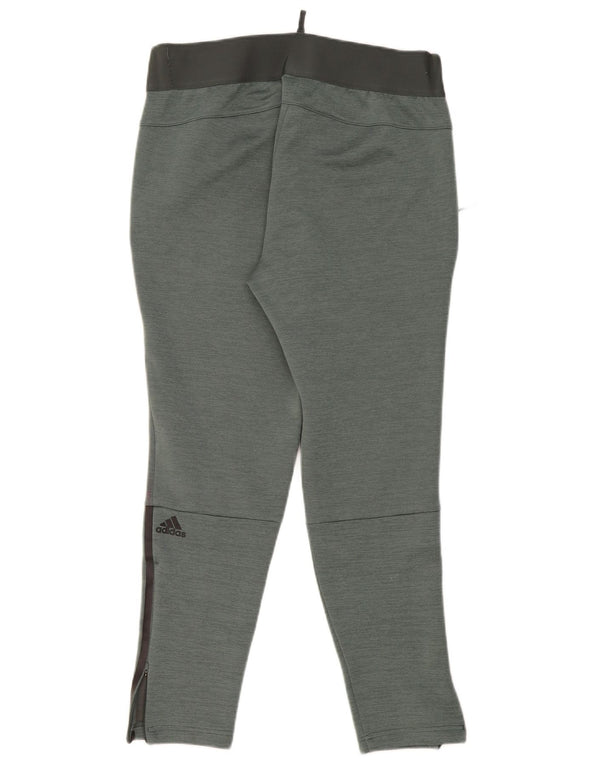 Damskie spodnie dresowe Adidas UK 14, duże, zielone, poliestrowe