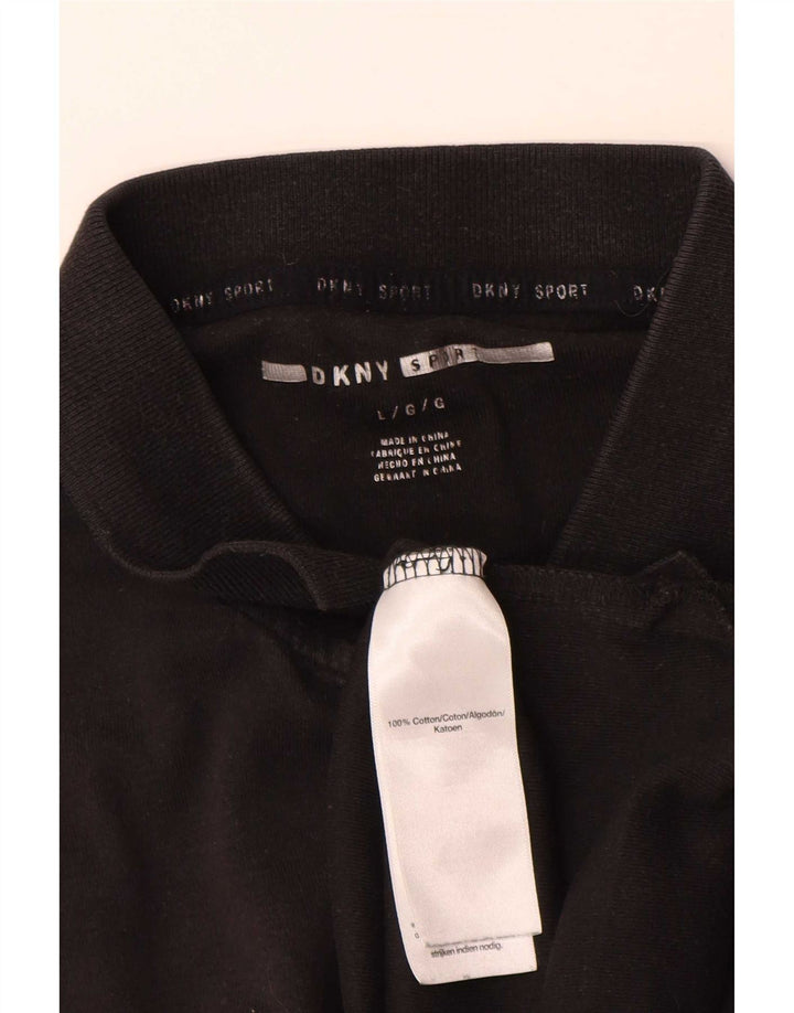 Męska koszulka polo Dkny, duża, czarna, bawełniana