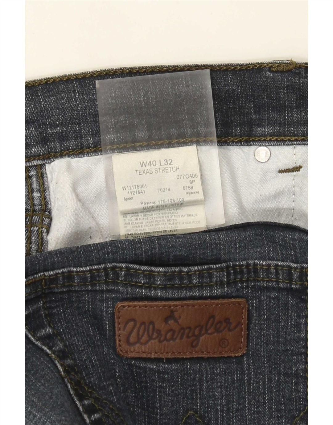 Męskie jeansy Wrangler Texas Stretch Straight W40 L32 Niebieskie, bawełniane