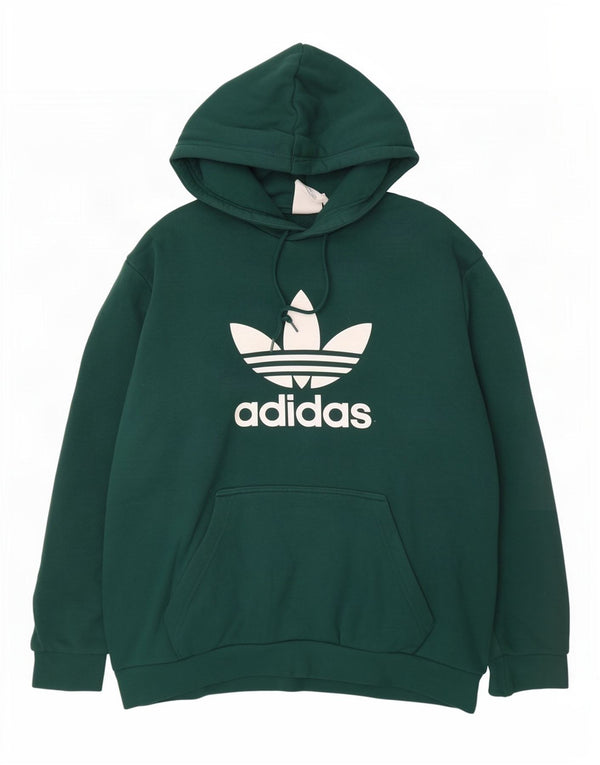 Męska bluza z kapturem Adidas Graphic XL, zielona bawełna
