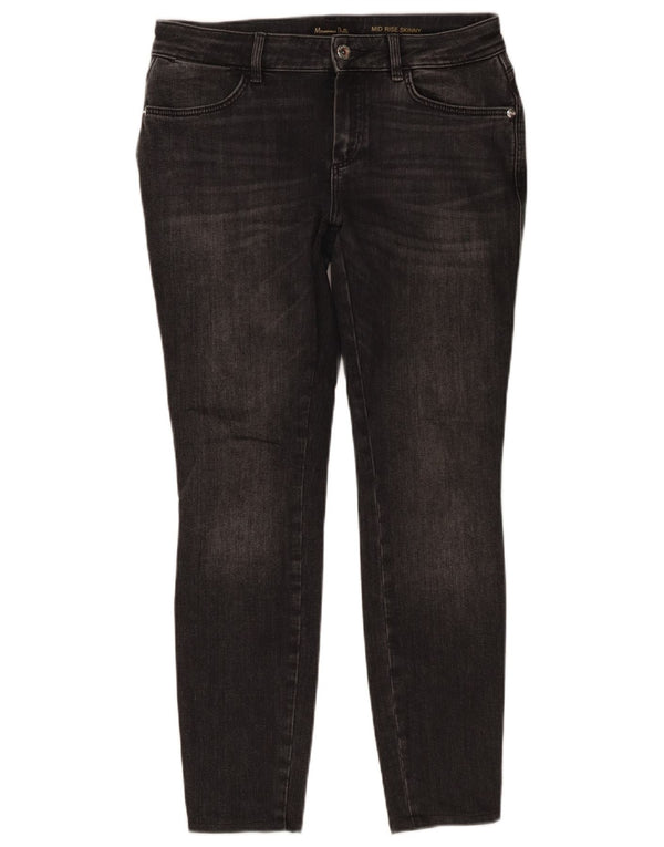 Damskie jeansy skinny ze średnim stanem Massimo Dutti EU 38 Small W28 L27 Szara bawełna