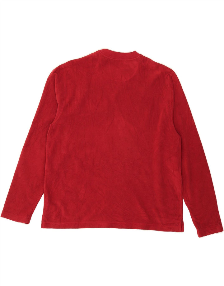 L.L.BEAN Mens Fleece Jumper Large Red Polyester Vintage L.L.Bean and Second-Hand L.L.Bean from Messina Hembry 