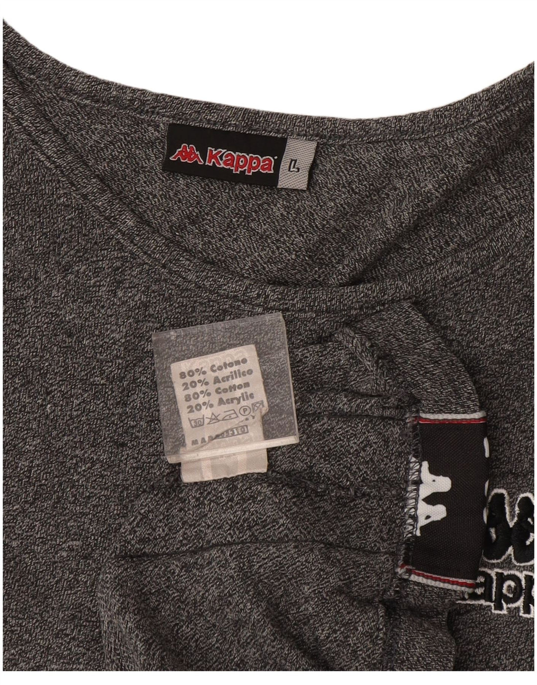 Męska kamizelka z grafiką Kappa, duża, czarna, bawełniana w plamki