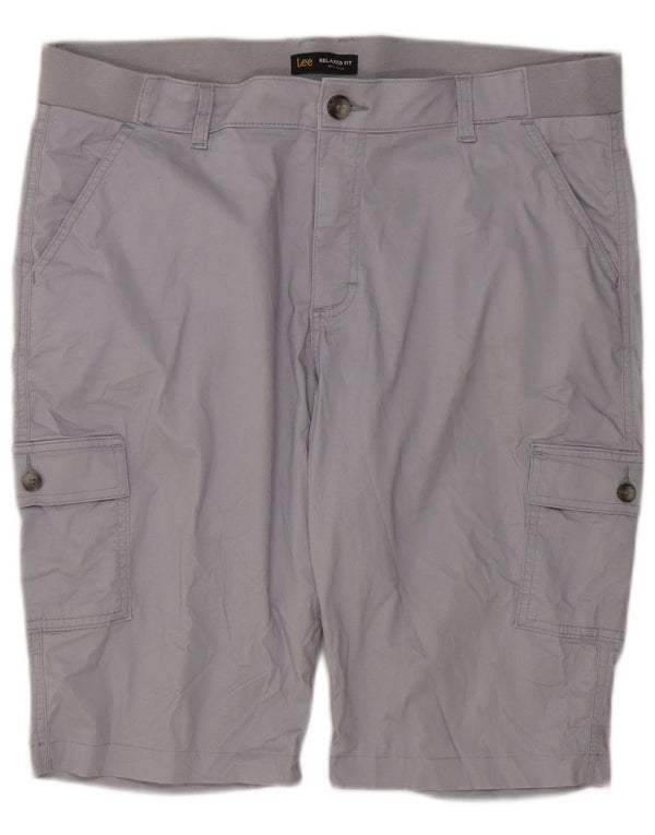 Damskie szorty cargo Lee Petite Mid Rise o swobodnym kroju US 16 2XL W40 szare