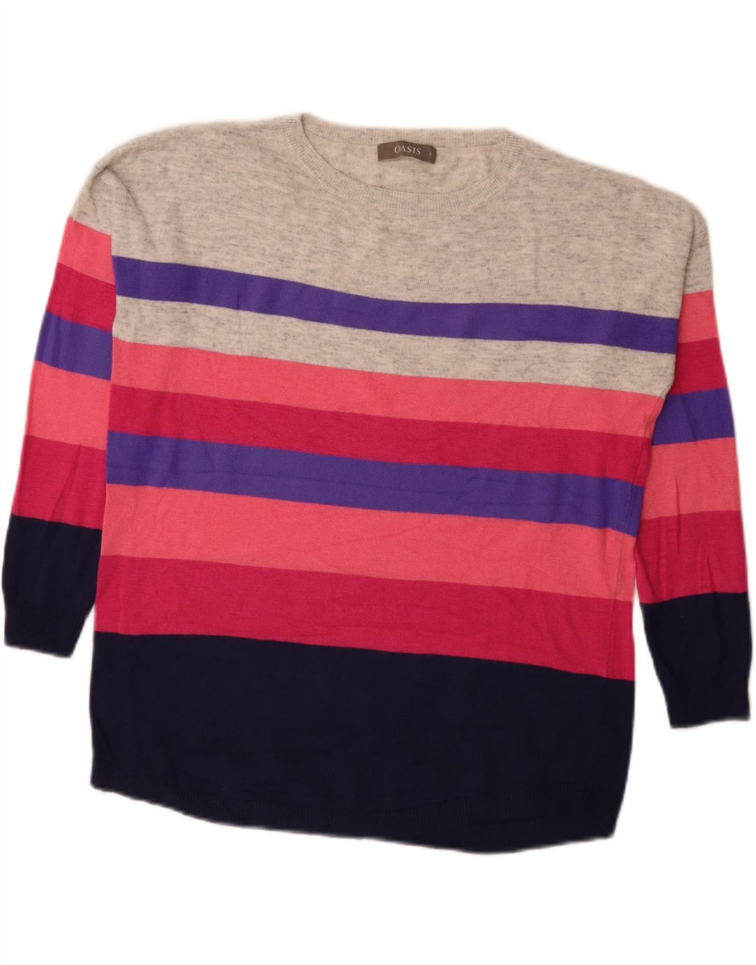 Damski sweter Oasis z dekoltem w łódkę, UK 10, małe, wielokolorowe paski