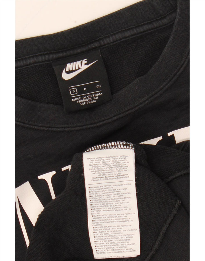 Damski sweter oversize NIKE UK 10, mały, czarny, z blokami kolorów