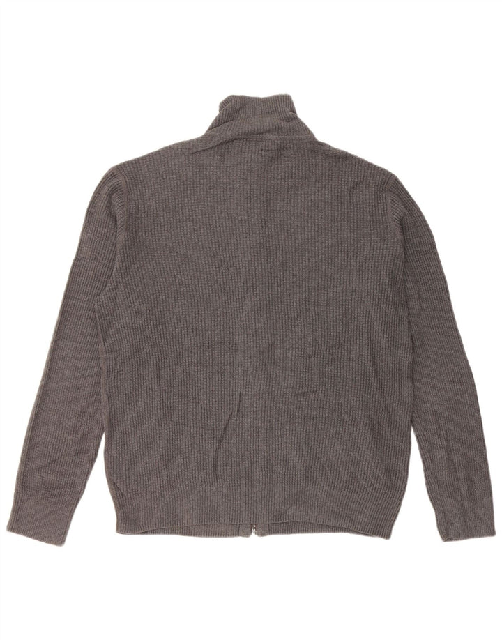 Męski sweter rozpinany Calvin Klein Jeans, duży, szary, bawełniany