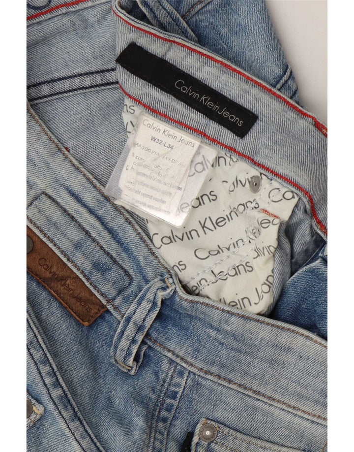 Męskie proste dżinsy Calvin Klein W32 L34 Niebieskie bawełniane