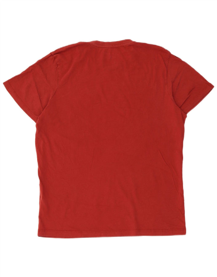Męski T-shirt z grafiką JACK & JONES o regularnym kroju, średni czerwony, bawełniany