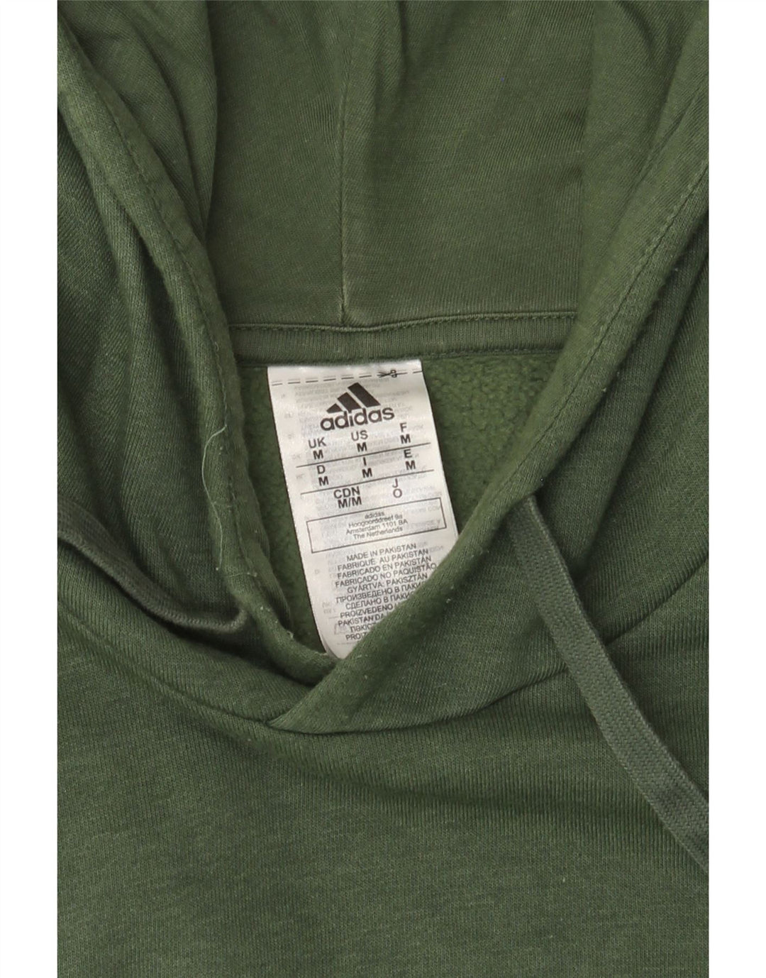 Adidas Męska bluza z kapturem, średnia, zielona bawełna