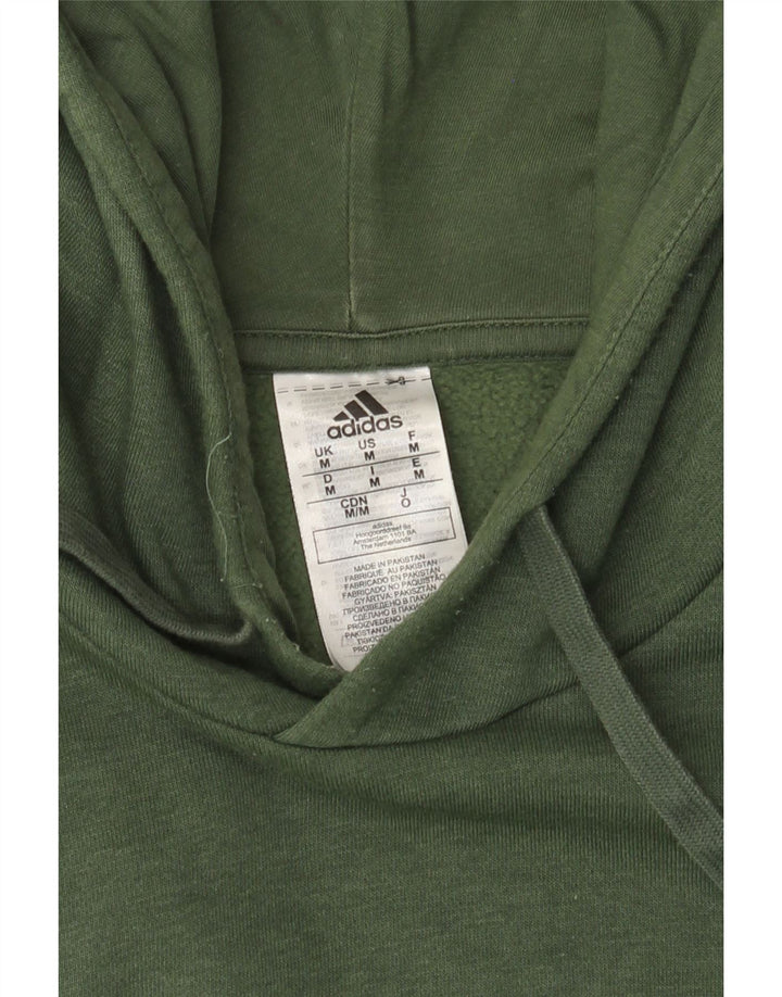 Adidas Męska bluza z kapturem, średnia, zielona bawełna