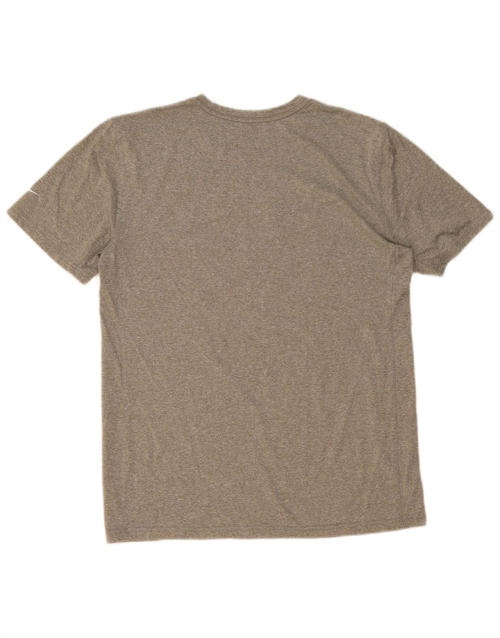 Męski T-shirt NIKE Dri Fit z grafiką, średni, zielony, nakrapiany
