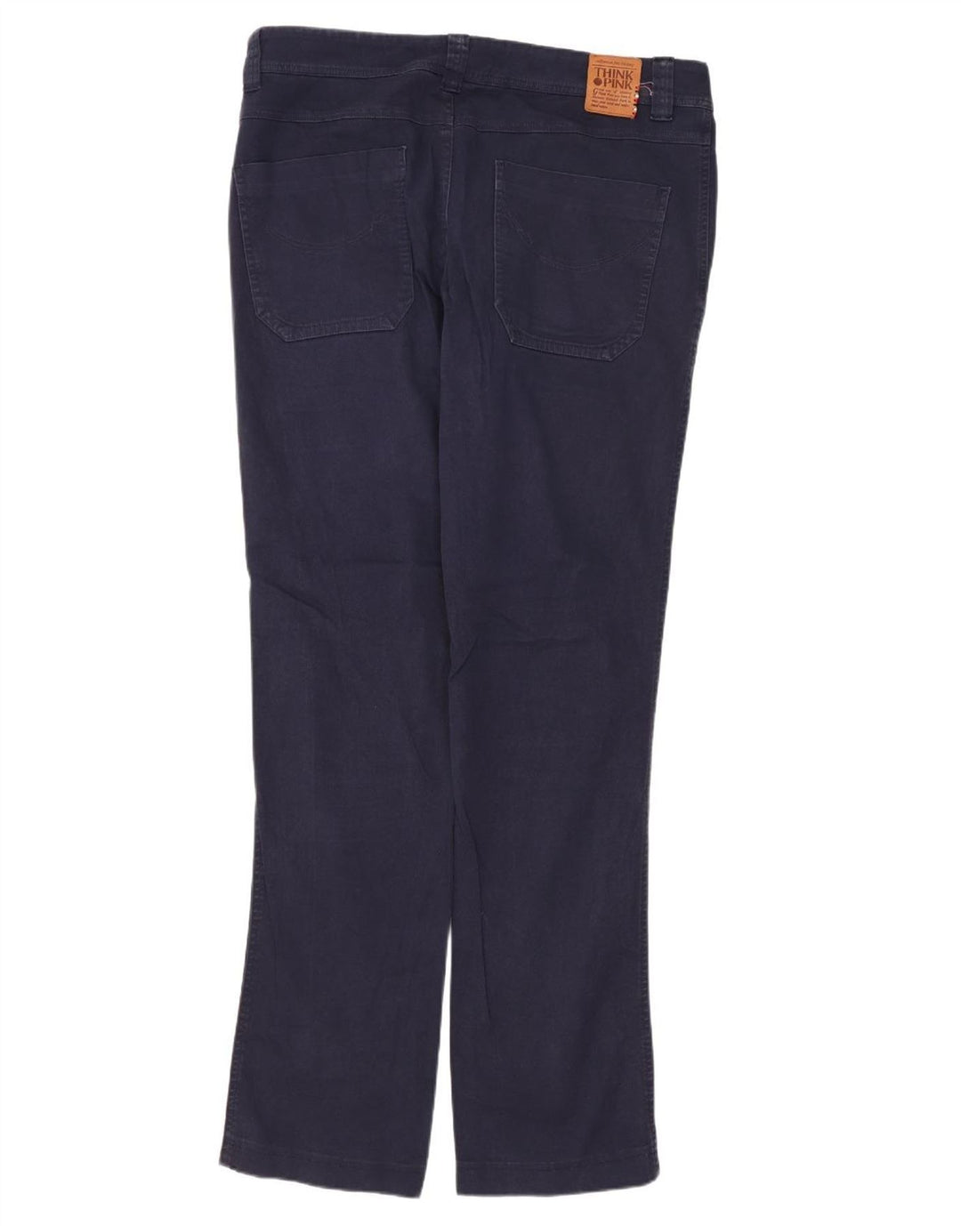 THINK PINK Męskie proste spodnie chino, duże W34 L33 Granatowa bawełna