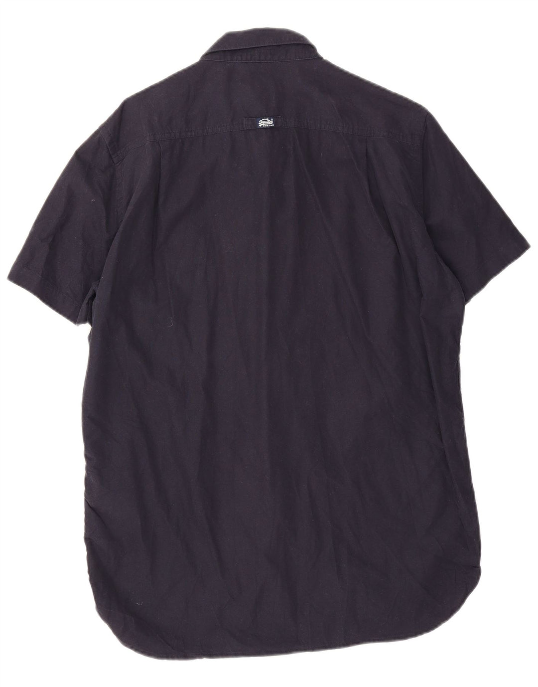 Męska koszula z krótkim rękawem Superdry XL, granatowa, bawełniana
