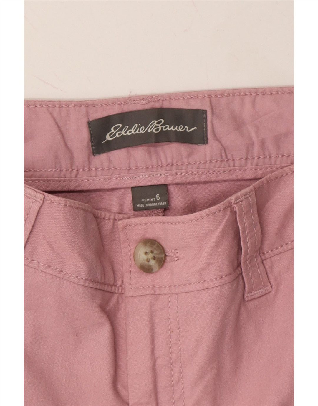 EDDIE BAUER Womens Cargo Capri Trousers US 6 Medium W32 L23 Pink Cotton Vintage Eddie Bauer and Second-Hand Eddie Bauer from Messina Hembry 