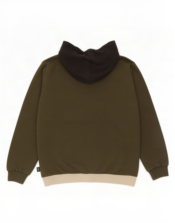 Chłopięcy sweter z kapturem Puma z grafiką 11-12 lat, bawełna w kolorze khaki