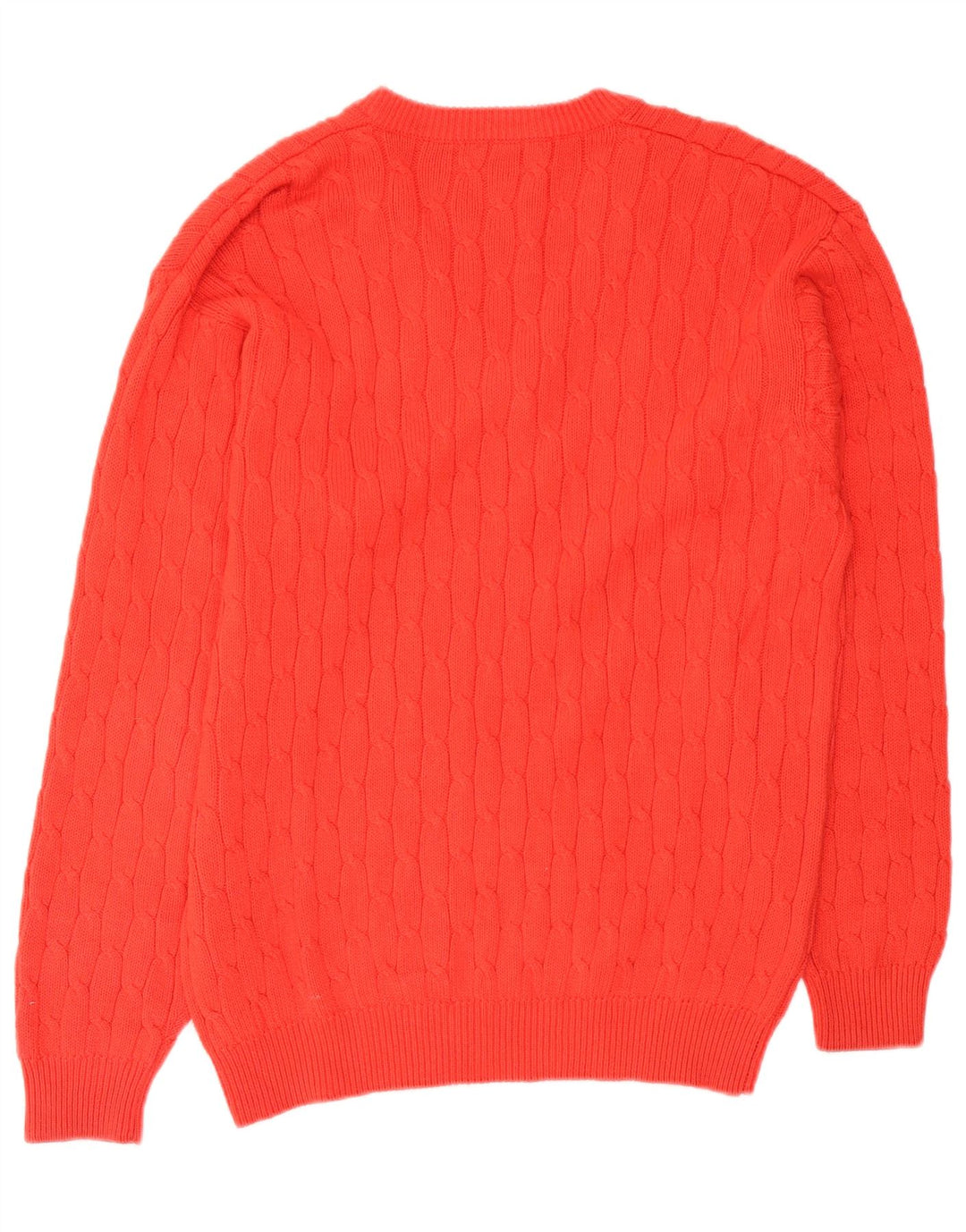 Męski sweter z dekoltem w serek White Sails, duży, pomarańczowy