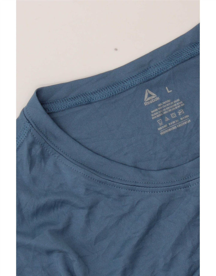 T-shirt męski Reebok, duży, niebieski, poliester