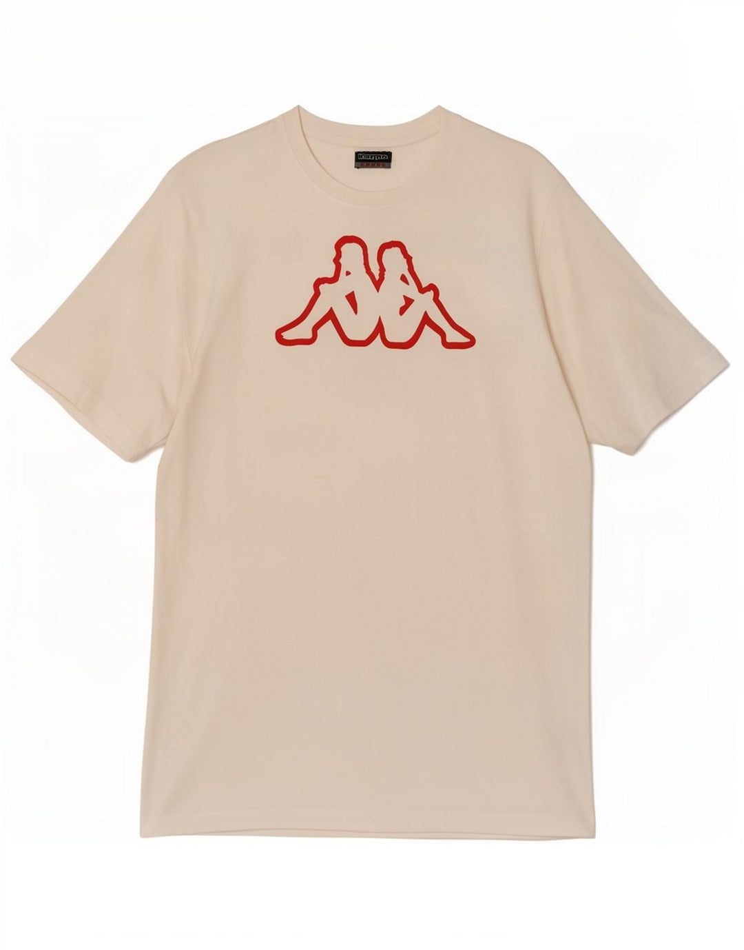 Męski T-shirt z grafiką Kappa, duży, biały, bawełniany