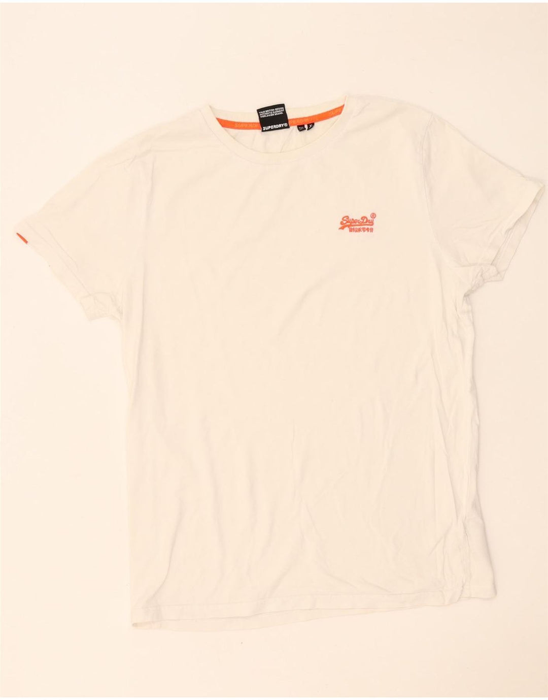 Męski T-shirt Superdry XL, biała bawełna