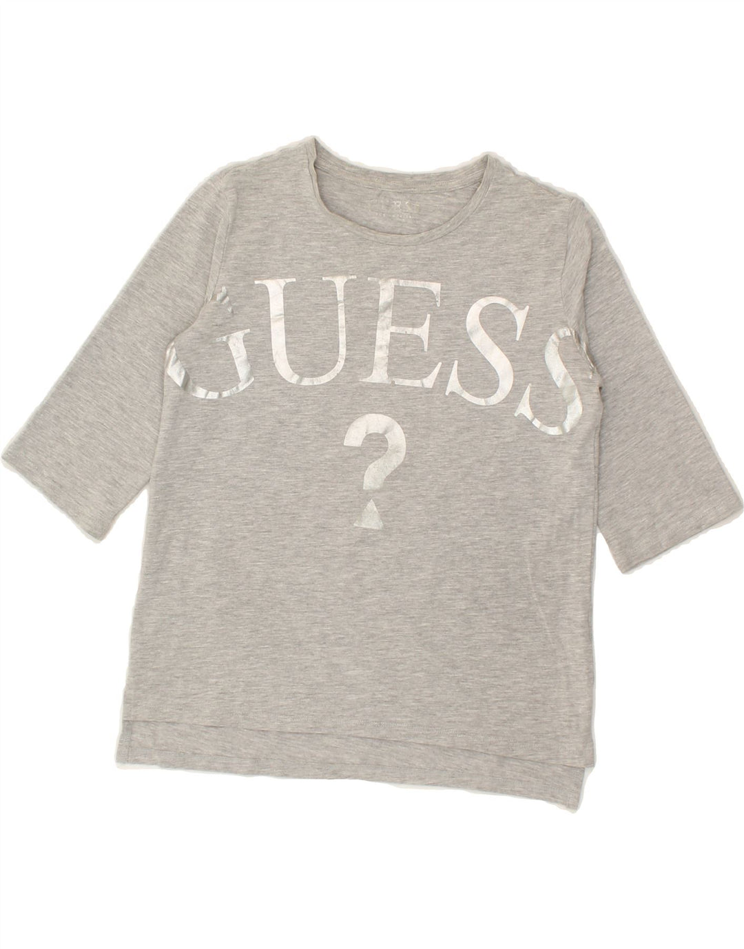 GUESS Girls Graphic Top 3/4 Sleeve 6-7 Years Grey Vintage Guess and Second-Hand Guess from Messina Hembry 