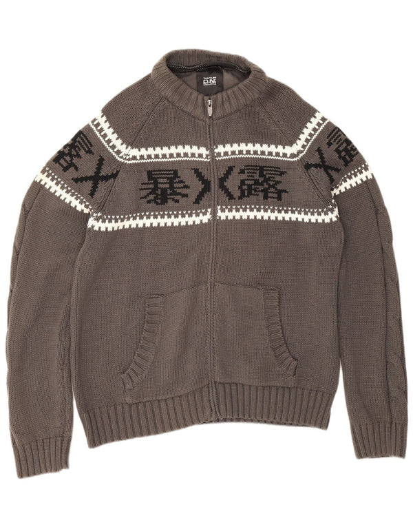 Damski sweter rozpinany na zamek ON Tantum UK 20 2XL Szary Fair Isle Cotton