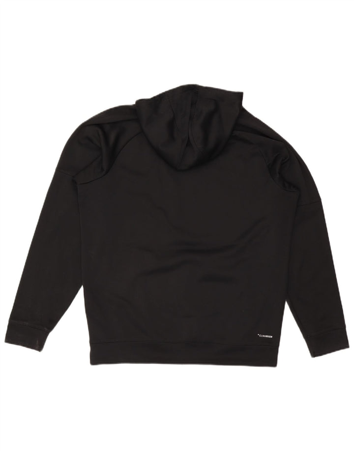 Adidas Męski sweter z kapturem Climawarm Graphic, duży, czarny poliester