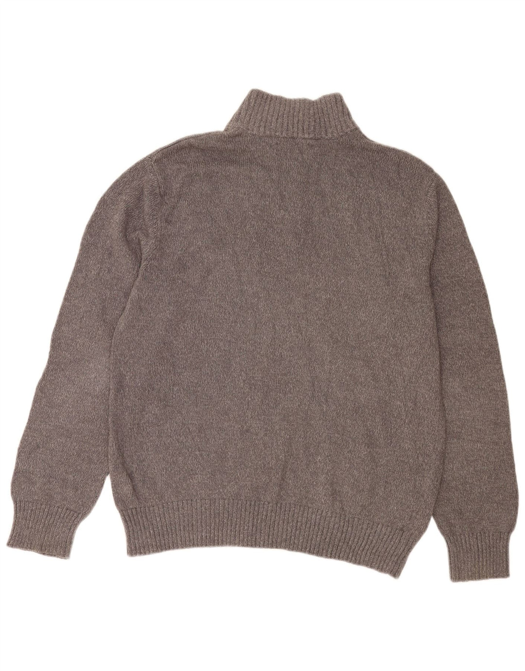 Męski sweter zapinany na zamek Eddie Bauer, duży, szary, bawełniany w plamki