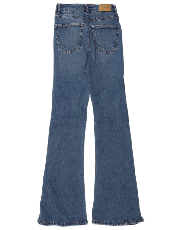 Damskie jeansy rozszerzane Pull & Bear EU 36 Small W26 L32 Niebieskie