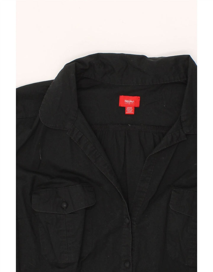 MOSSIMO Womens Short Sleeve Shirt US 20 3XL Black Cotton Vintage Mossimo and Second-Hand Mossimo from Messina Hembry 