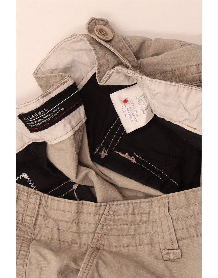 Męskie spodenki cargo Billabong W34, duże, beżowe, bawełniane