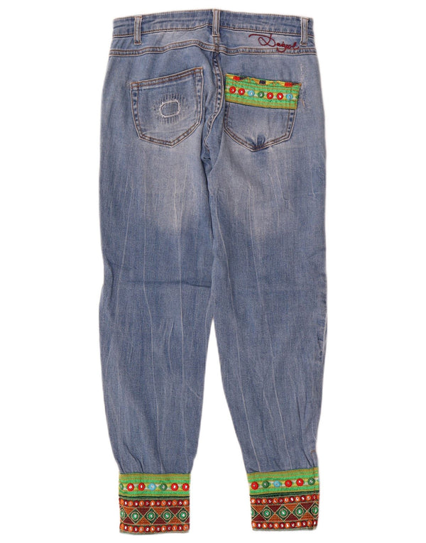Damskie spodnie joggery Desigual Tapered Jeans W24 L27 Niebieski Patchwork