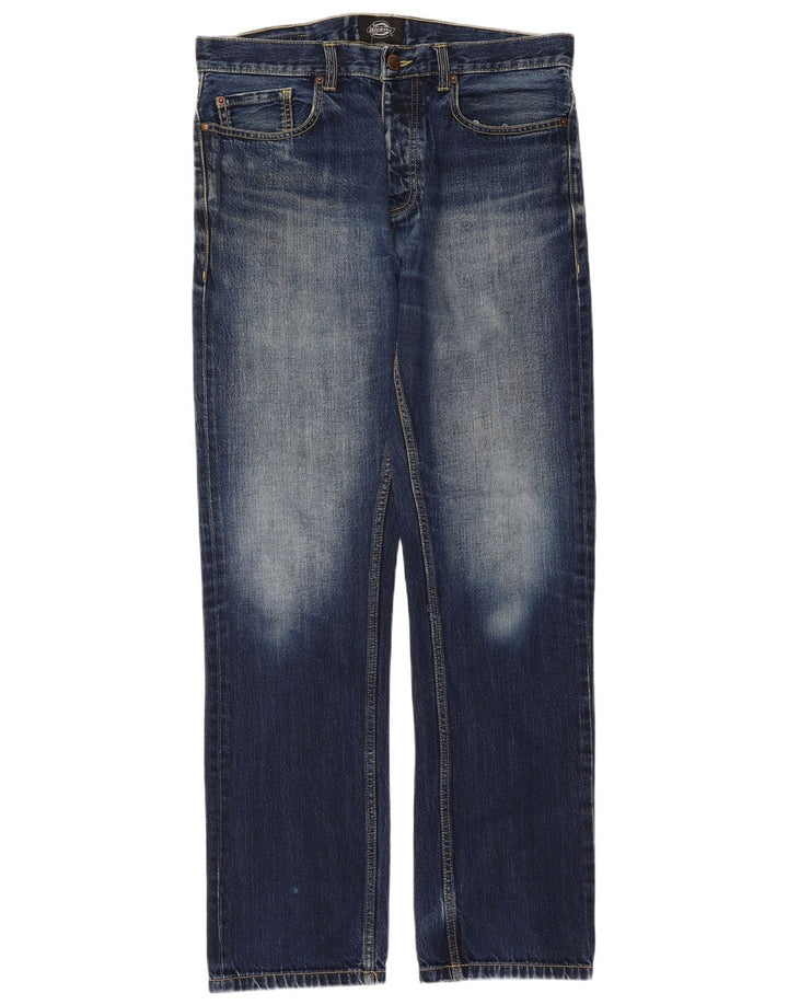 Męskie proste dżinsy Dickies W33 L34 Niebieskie bawełniane