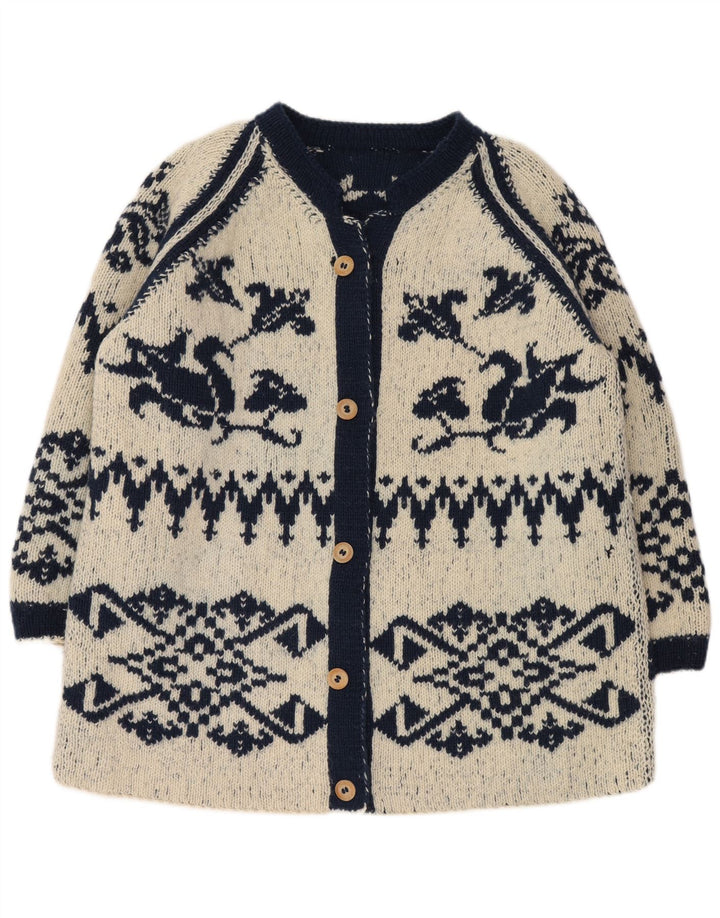 Vintage damski sweter oversize o przedłużonym kroju UK 18 XL granatowy